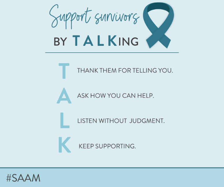LEARN HOW TO “TALK” WITH A LOVED ONE ABOUT SEXUAL VIOLENCE 