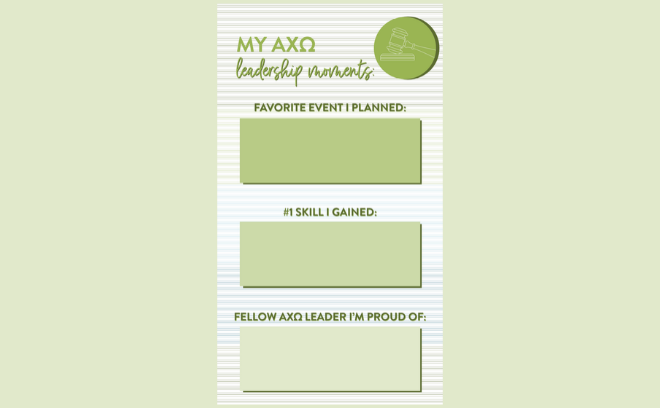 fill out our reflection template 