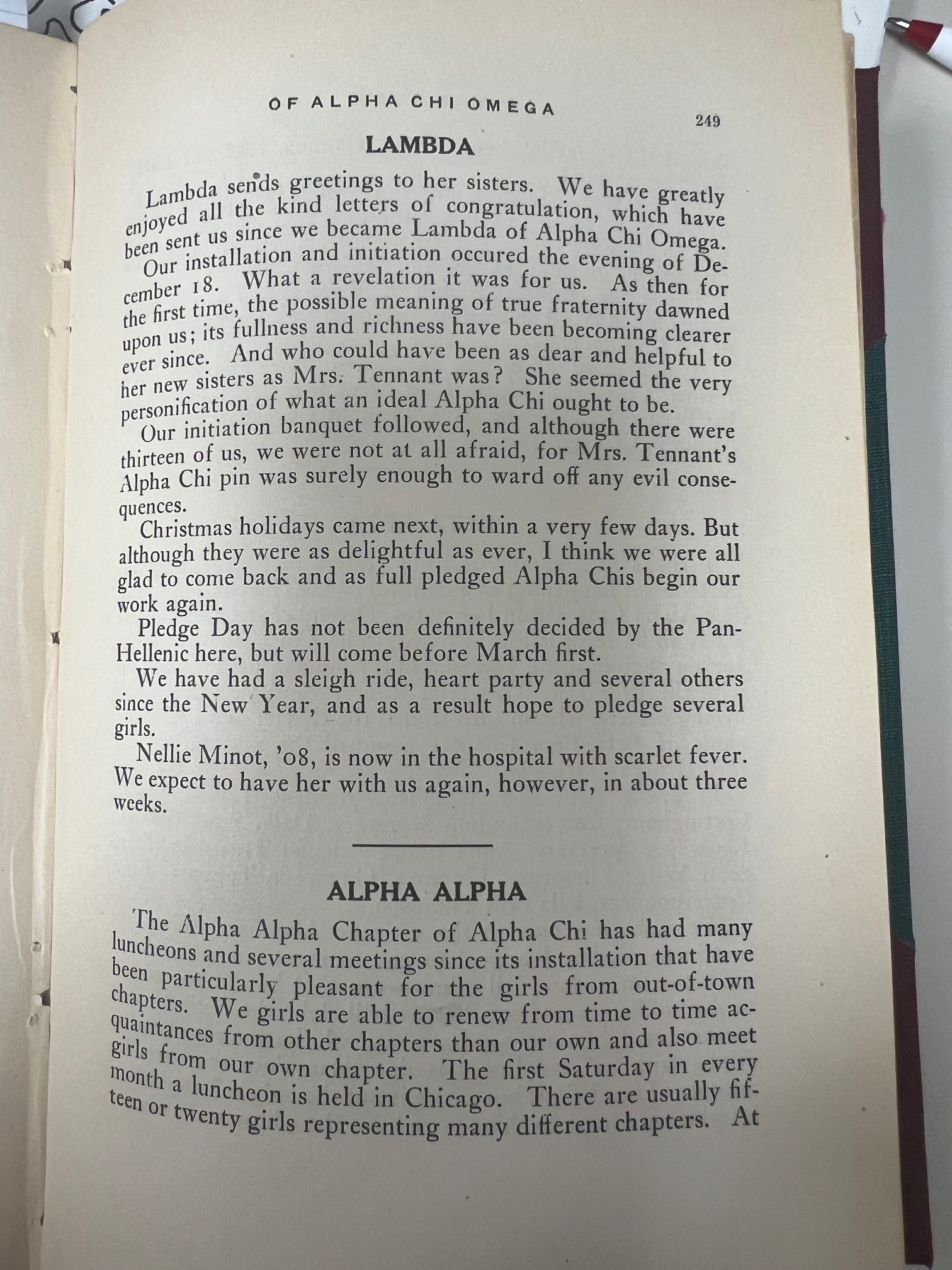 Setting the Pace – Our First Alumnae Chapter - Alpha Chi Omega